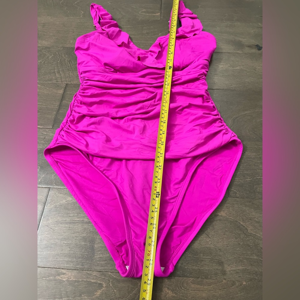 La Blanca Island Goddess Ruffle One Piece Swimsuit In… Gem